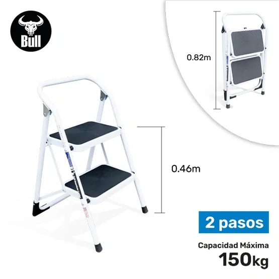 ESCALERAS DE ACERO TIPO TABURETE AMERICAN BULL